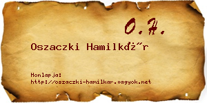 Oszaczki Hamilkár névjegykártya